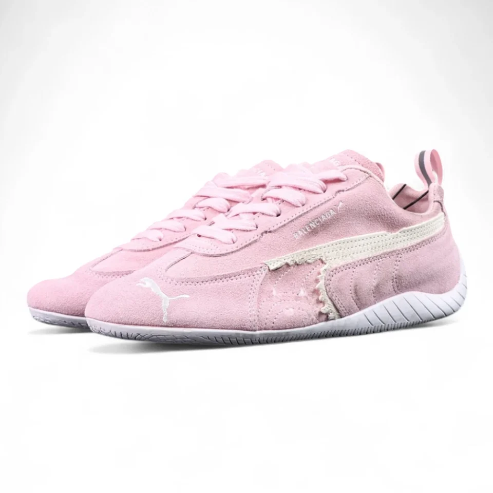 Speedcat Suede Balenciaga in Pink/white