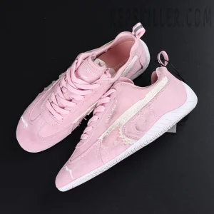 Speedcat Suede Balenciaga in Pink/white