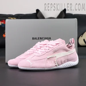 Speedcat Suede Balenciaga in Pink/white