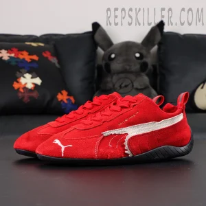 Speedcat Suede Balenciaga in Red/white/black