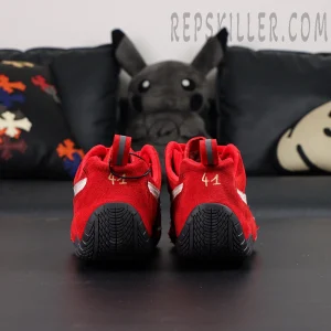 Speedcat Suede Balenciaga in Red/white/black Heels