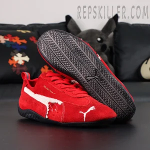 Speedcat Suede Balenciaga in Red/white/black