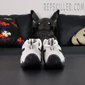 Speedcat Suede Balenciaga in White/black Heels