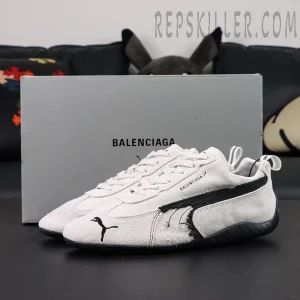 Speedcat Suede Balenciaga in White/black