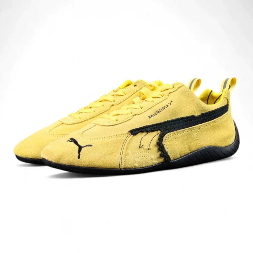 Speedcat Suede Balenciaga in Yellow/black