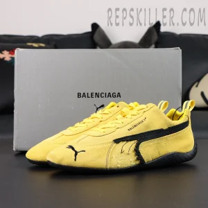 Speedcat Suede Balenciaga in Yellow/black