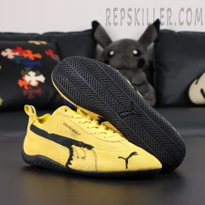 Speedcat Suede Balenciaga in Yellow/black