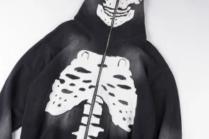 That’s A Awful Lot of Cough Syrup Skeleton Print Full Zip Hoodie11