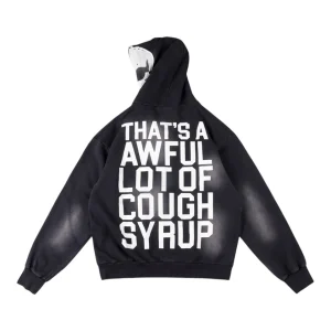 That’s A Awful Lot of Cough Syrup Skeleton Print Full Zip Hoodie