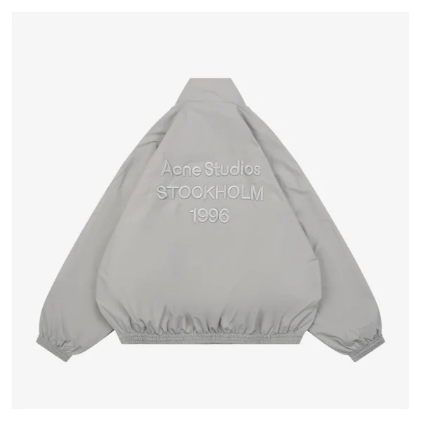 Acne Studios 1996 Embroidered Back Logo Jacket Grey Back side