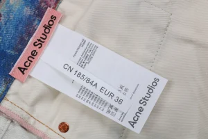 Acne Studios Oil-Paint Effect Denim Pants Wash tag