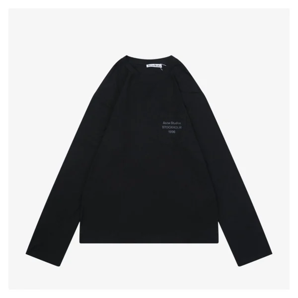 Acne Studios Pocket Logo Print Shirt Black