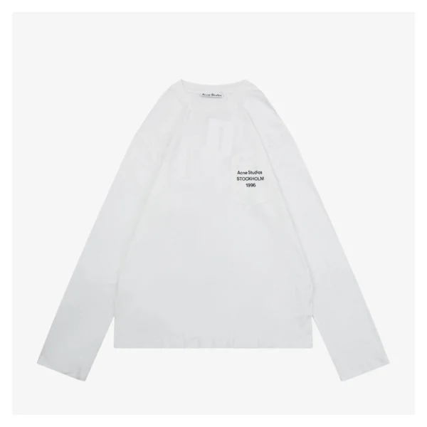 Acne Studios Pocket Logo Print Shirt White Front side