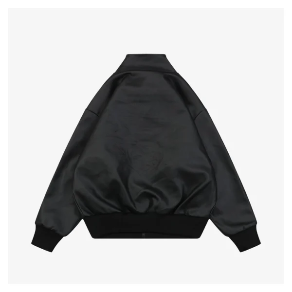 Adidas Faux Leather Embossed Track Jacket Back side
