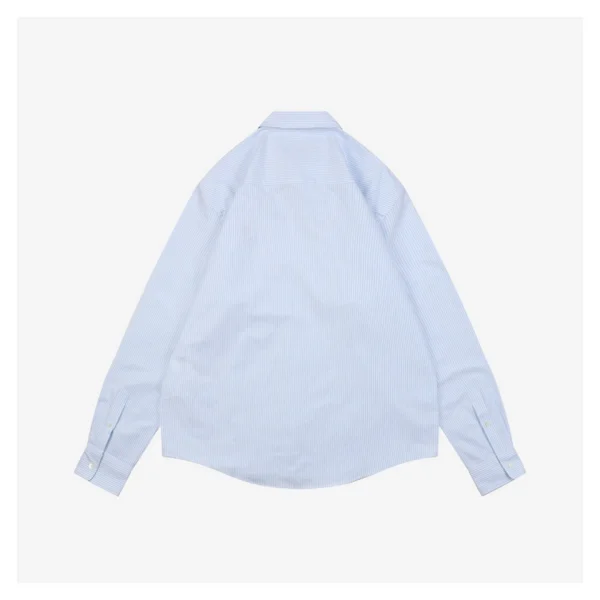 Ami Heart Embroidered Striped Shirt Back side