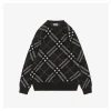 BBry Check Pattern Crewneck Sweater