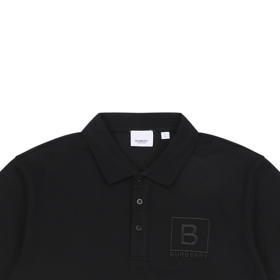 BBry Embroidered Box B Logo Polo T-shirt Black