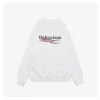 Balenciaga Political Wave Logo Crewneck Shirt (White/Black)