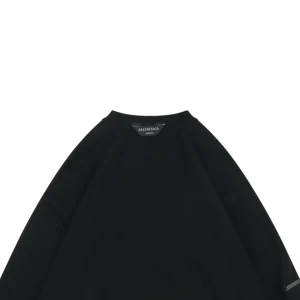 Balenciaga Signature Plaque Wool Crewneck Sweater