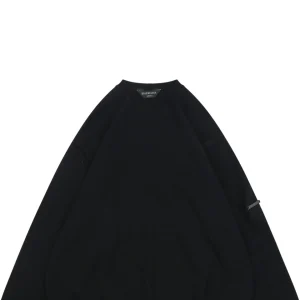 Balenciaga Signature Plaque Wool Crewneck Sweater