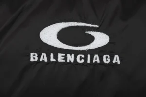 Balenciaga Small Oval Logo Puffer Jacket Black Logo