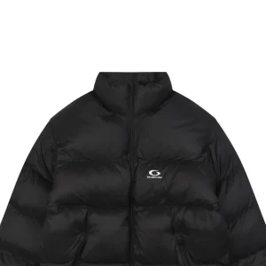 Balenciaga Small Oval Logo Puffer Jacket Black
