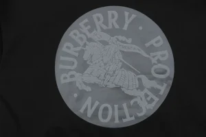 Burberry Equestrian Knight Embossed Logo Hoodie Black Back side Logo