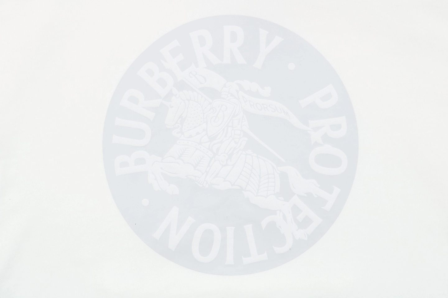 Burberry Equestrian Knight Embossed Logo Hoodie White Back side Logo