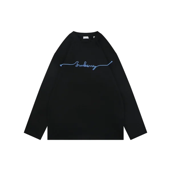 Burberry Signature Rope Embroidery Shirt Black Front view
