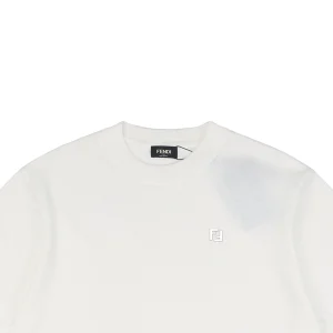 F Metallic Logo Jacquard T-shirt White
