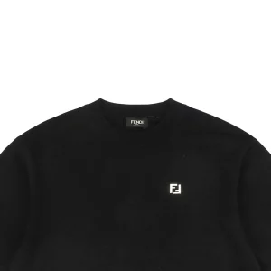 F Metallic Logo Jacquard T-shirt Black