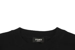 F Metallic Logo Jacquard T-shirt Neckline