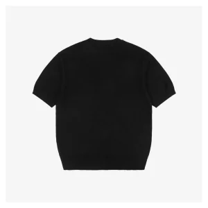 F Metallic Logo Jacquard T-shirt Black Back side