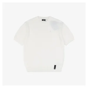 F Metallic Logo Jacquard T-shirt White Front side
