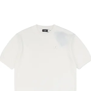 F Metallic Logo Jacquard T-shirt White
