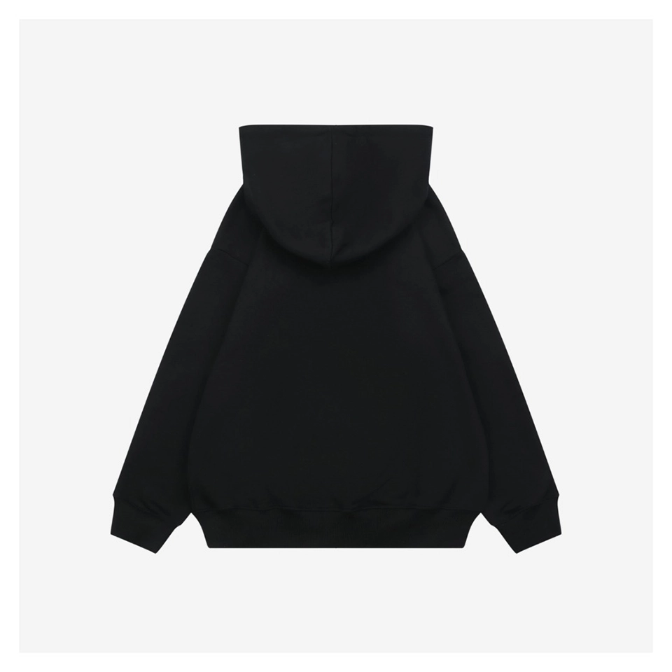 Fendi Mesh Embroidered Logo Hoodie Black Back side