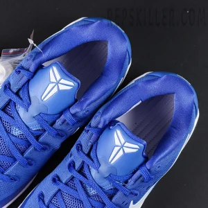 Nike Kobe 9 EM Protro TB ‘Game Royal’ top-down close-up of padded collar and Kobe signature logo.