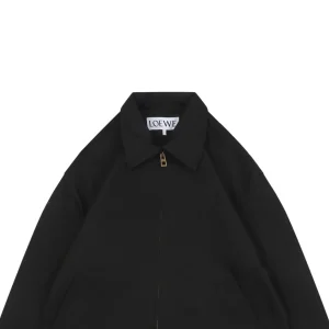 L Rear Logo Patch Pleated Jacket
