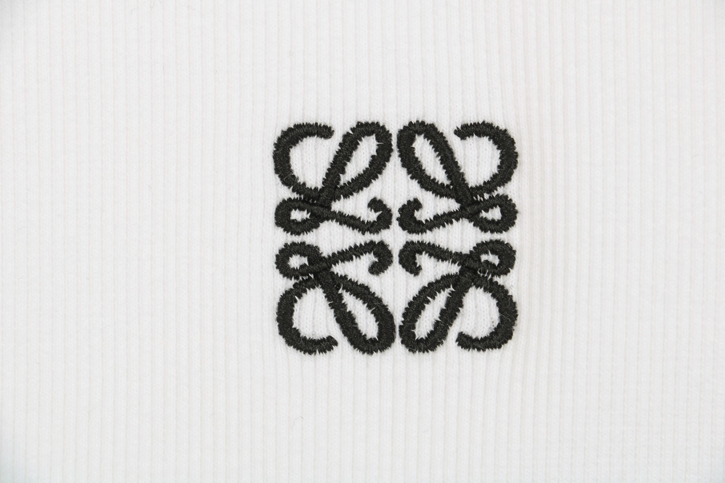 L Small Anagram Embroidery Crewneck Sweatshirt White Logo