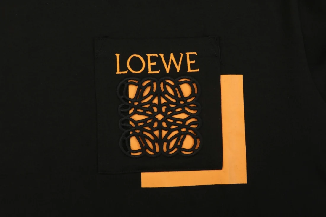 Loewe Hollow Logo Pocket Detail Shirt Black Front Brand
