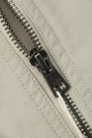 MLB NY Four-Pocket Workwear Canvas Jacket Zipper end