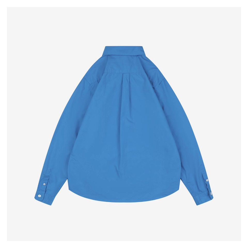 MM Boxyfit Logo Patch Shirt Blue Back side