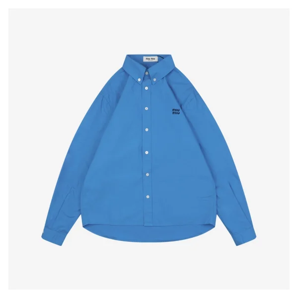 MM Boxyfit Logo Patch Shirt Blue
