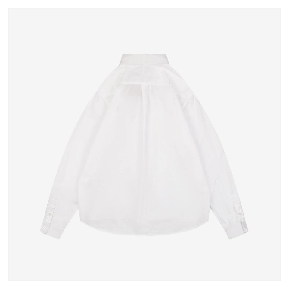 MM Boxyfit Logo Patch Shirt White Back side