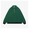 MM Embroidered Half-Zip Sweatshirt Green