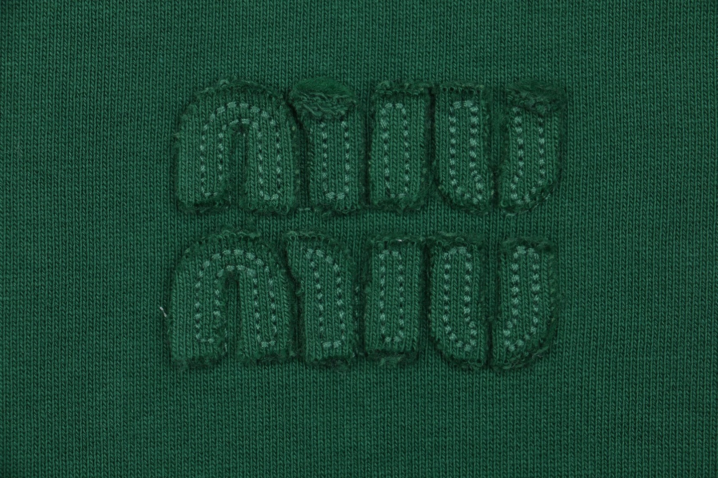 MM Embroidered Half-Zip Sweatshirt Green Logo
