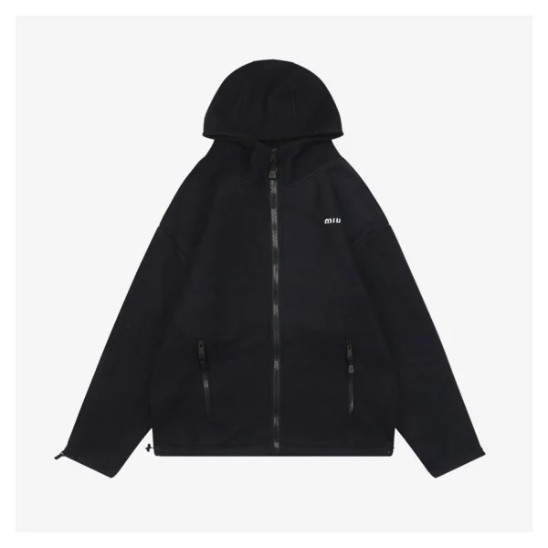 MM Logo Fleece Hoodie Jacket Front side