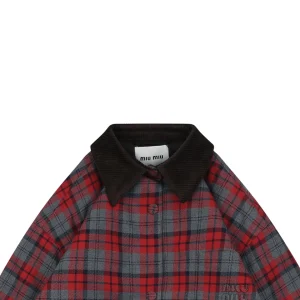MM Logo Plaid Padded Jacket