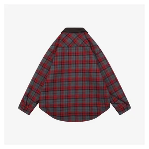 MM Logo Plaid Padded Jacket Back side