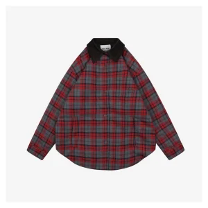 MM Logo Plaid Padded Jacket Front side